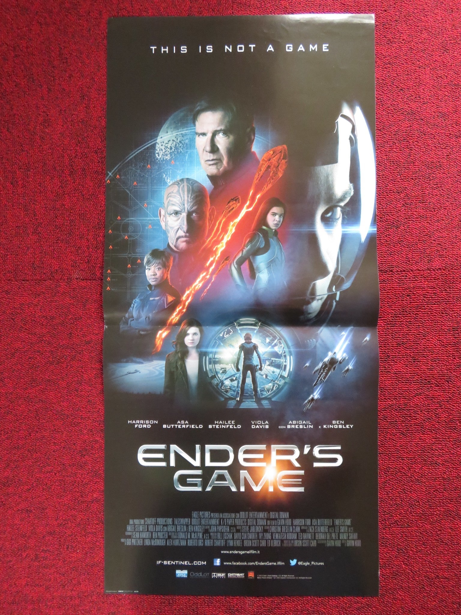 ENDER'S GAME ITALIAN LOCANDINA POSTER HARRISON FORD ASA BUTTERFIELD 2013 Rendezvous Cinema Movie posters