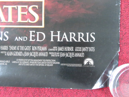 ENEMY AT THE GATES US ONE SHEET ROLLED POSTER JUDE LAW JOSEPH FIENNES 2001 Rendezvous Cinema Movie posters