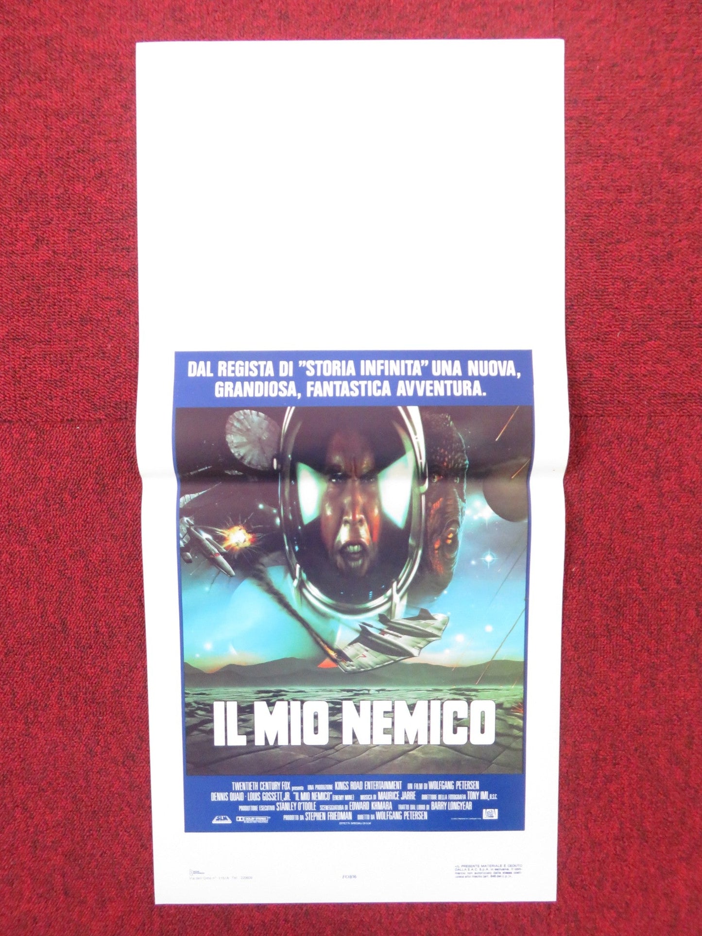 ENEMY MINE ITALIAN LOCANDINA POSTER DENNIS QUAID LOUIS GOSSETT JR. 1985 Rendezvous Cinema Movie posters