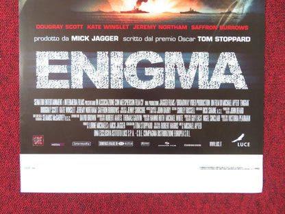 ENIGMA ITALIAN LOCANDINA POSTER DOUGRAY SCOTT KATE WINSLET 2001 Rendezvous Cinema Movie posters