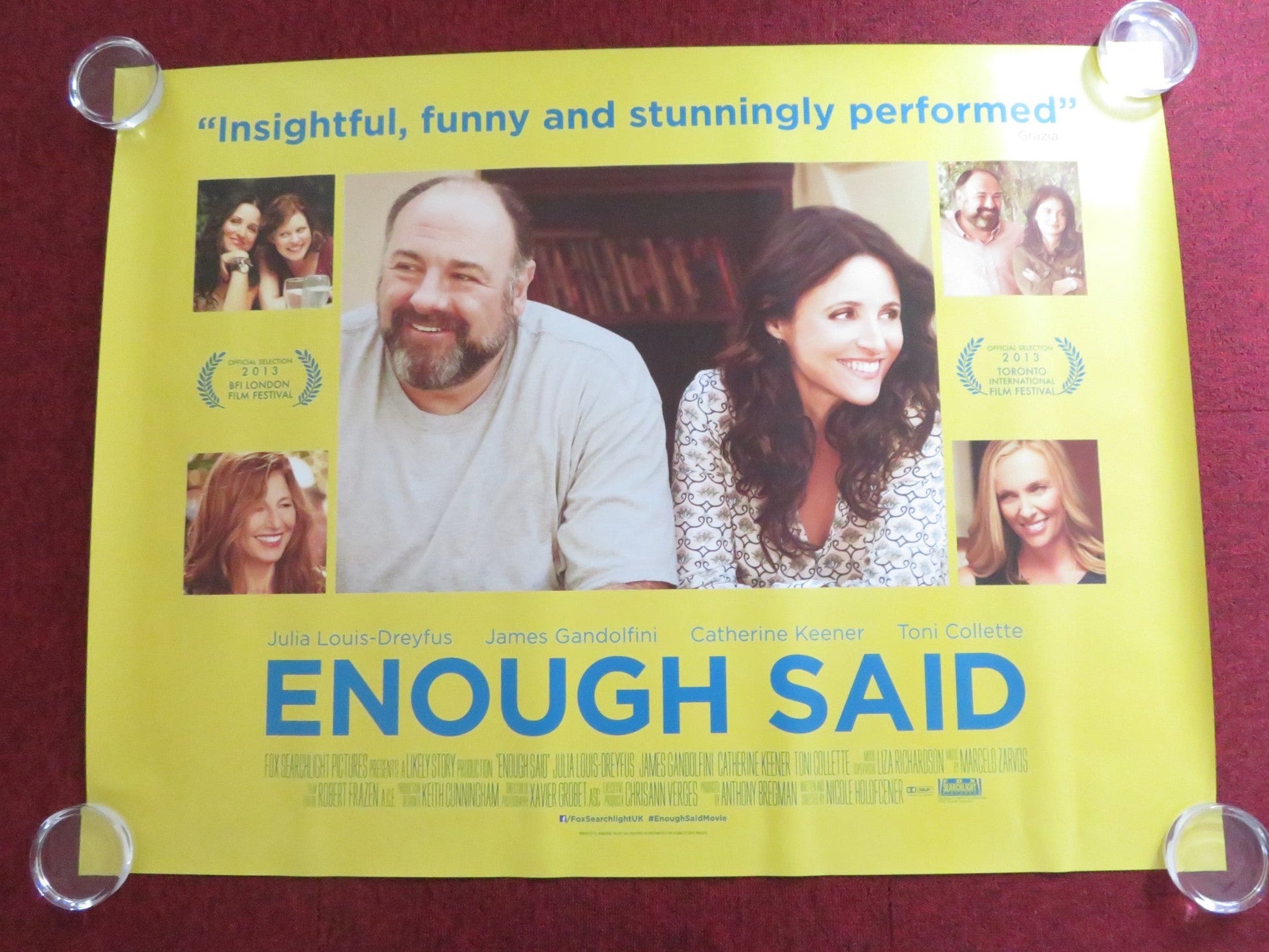 ENOUGH SAID UK QUAD (30"x 40") ROLLED POSTER JAMES GANDOLFINI TONI COLLETTE 2013 Rendezvous Cinema Movie posters