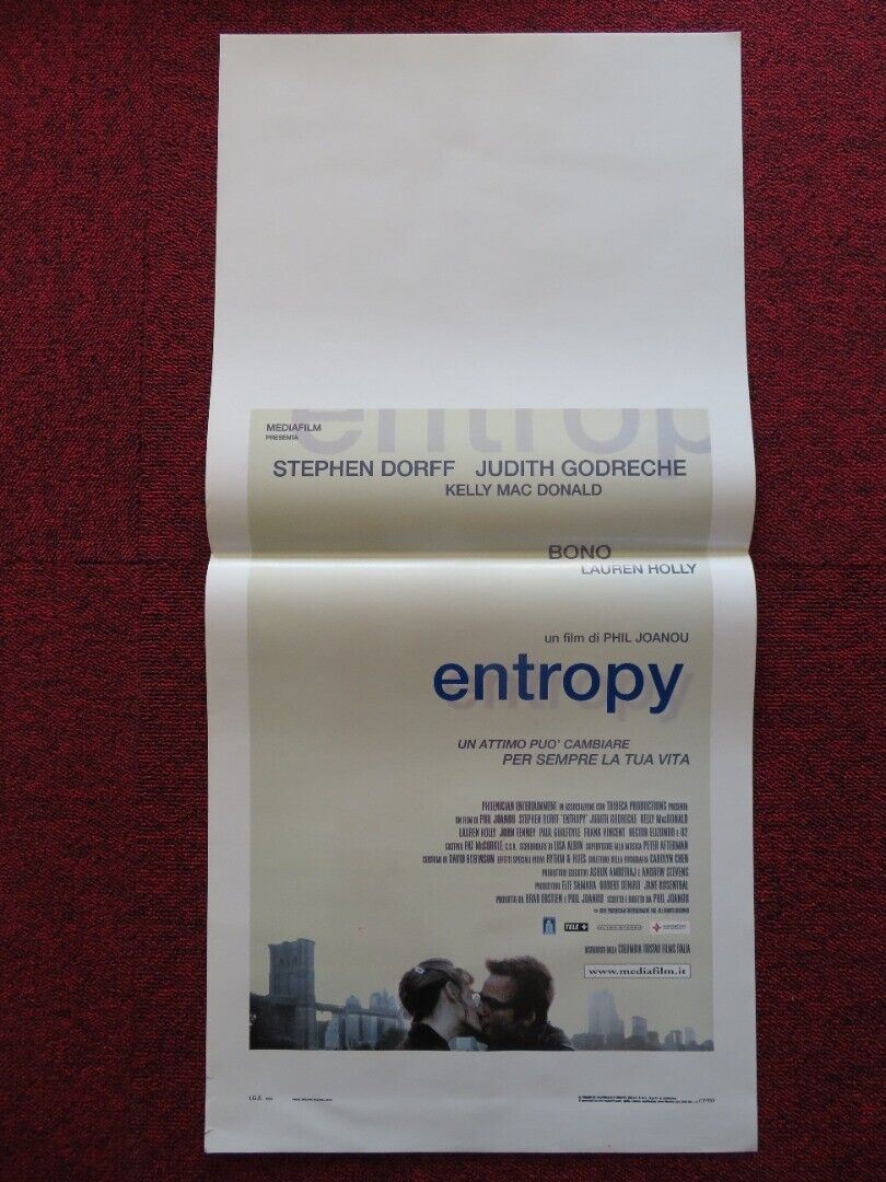 ENTROPY ITALIAN LOCANDINA (27.5"x13") POSTER STEPHEN DORFF JUDITH GODRECHE 2000 - Rendezvous Cinema