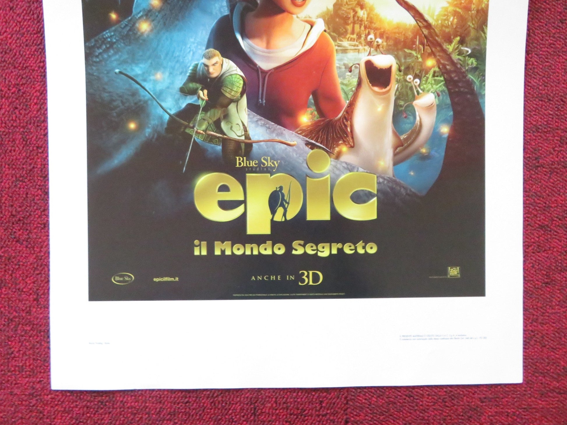 EPIC ITALIAN LOCANDINA POSTER BLAKE ANDERSON AZIZ ANSARI 2013 Rendezvous Cinema Movie posters