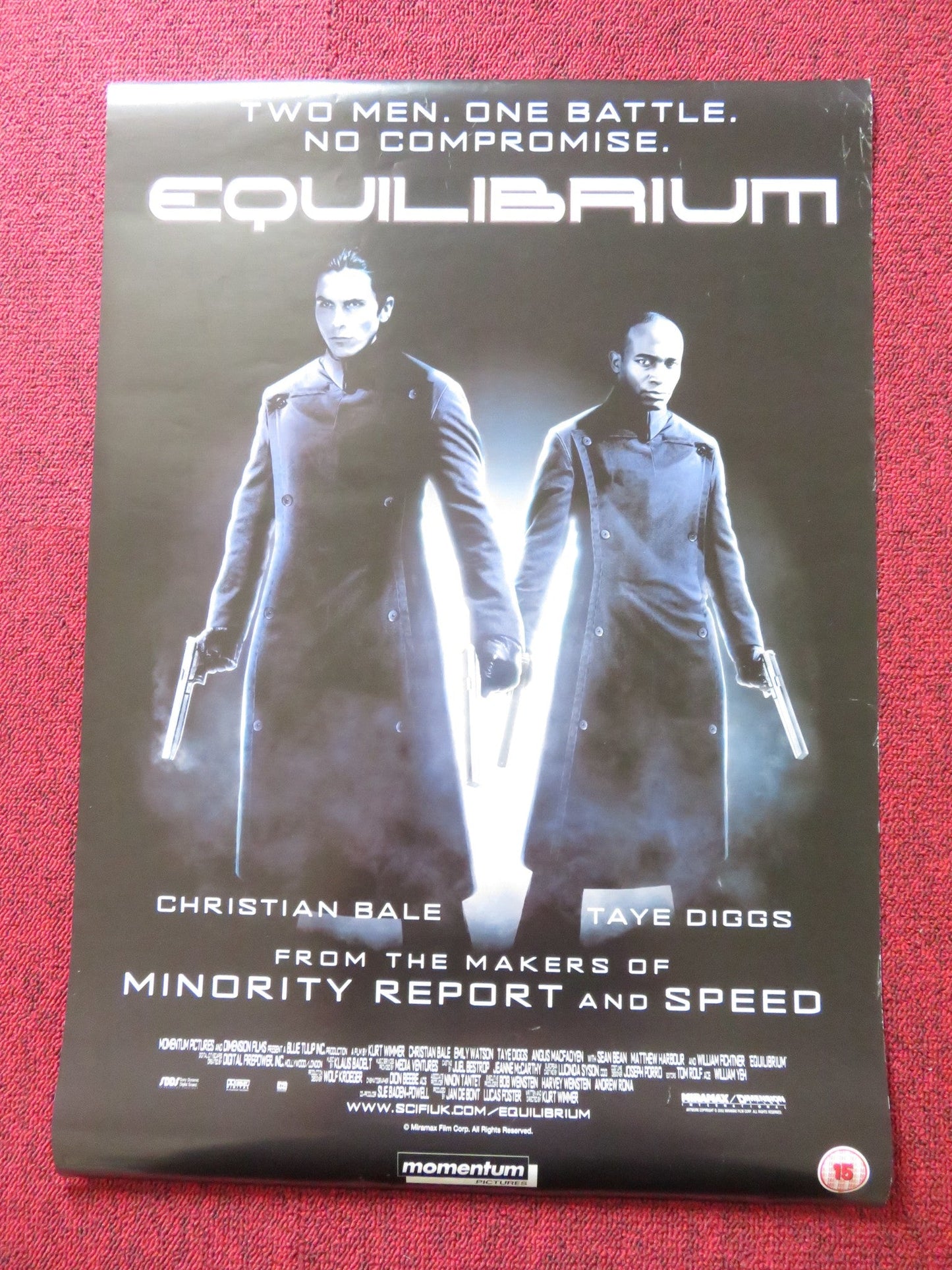 EQUILBRIUM VHS VIDEO POSTER CHRISTAIN BALE TAYE DIGGS 2002 Rendezvous Cinema Movie posters
