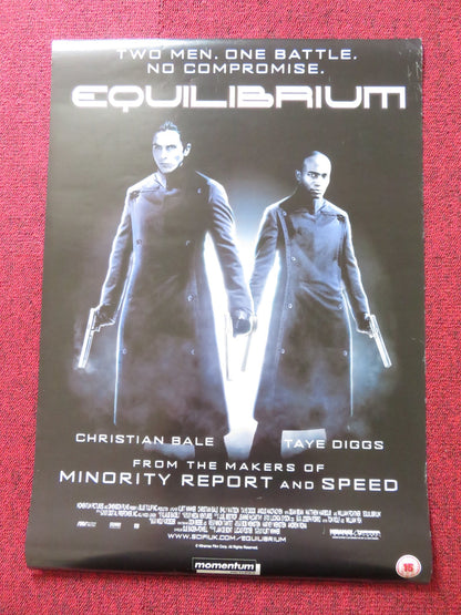 EQUILBRIUM VHS VIDEO POSTER CHRISTAIN BALE TAYE DIGGS 2002 Rendezvous Cinema Movie posters
