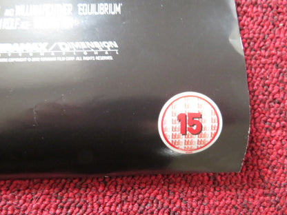 EQUILBRIUM VHS VIDEO POSTER CHRISTAIN BALE TAYE DIGGS 2002 Rendezvous Cinema Movie posters