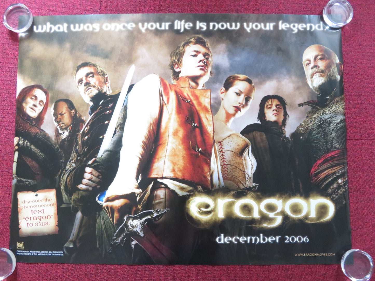 ERAGON UK QUAD ROLLED POSTER ED SPELEERS JEREMY IRONS 2006 Rendezvous Cinema Movie posters