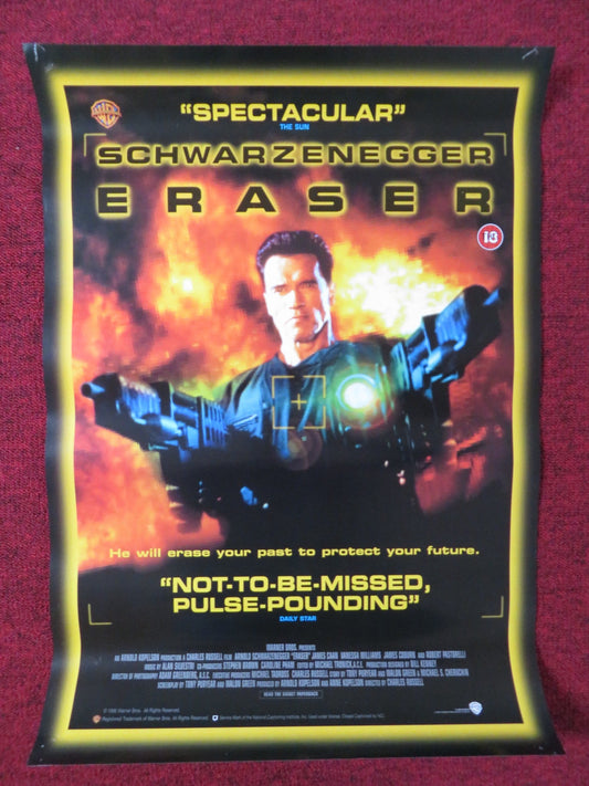 ERASER VHS POSTER ARNOLD SCHWARZENEGGER JAMES CAAN 1996 Rendezvous Cinema Movie posters
