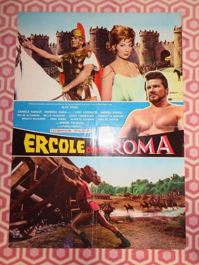 ERCOLE CONTRO ROMA Hercules Against Rome ITALIAN FOGLIO POSTER SERGIO CIANI 1964 Movie posters