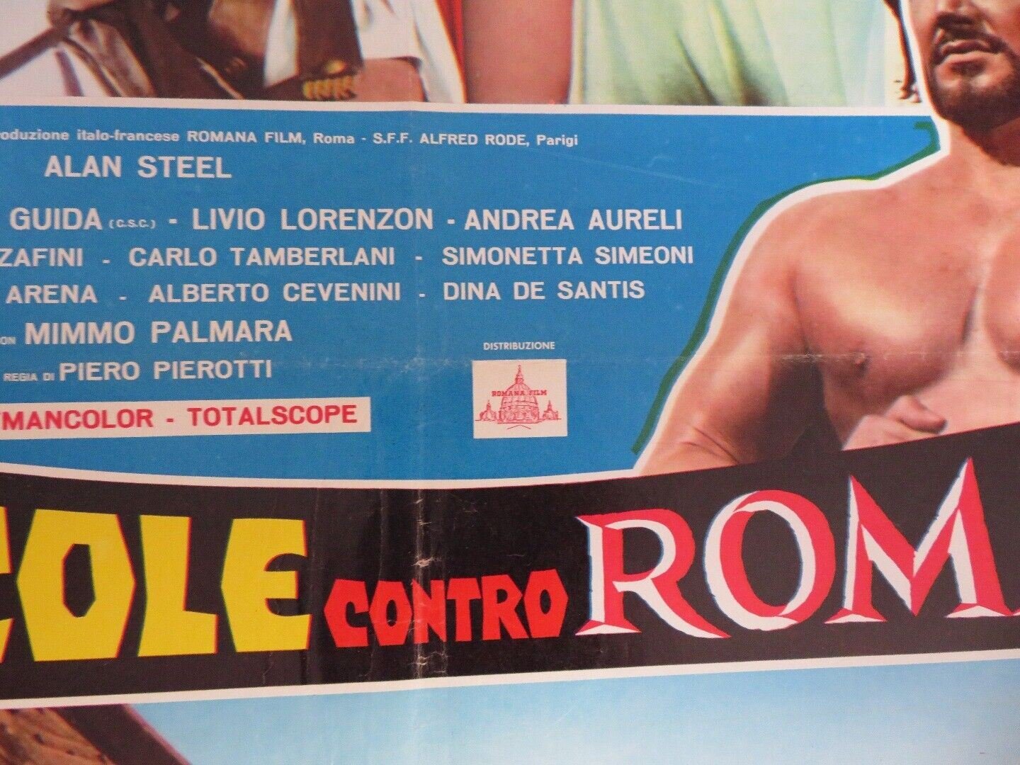 ERCOLE CONTRO ROMA Hercules Against Rome ITALIAN FOGLIO POSTER SERGIO CIANI 1964 Movie posters