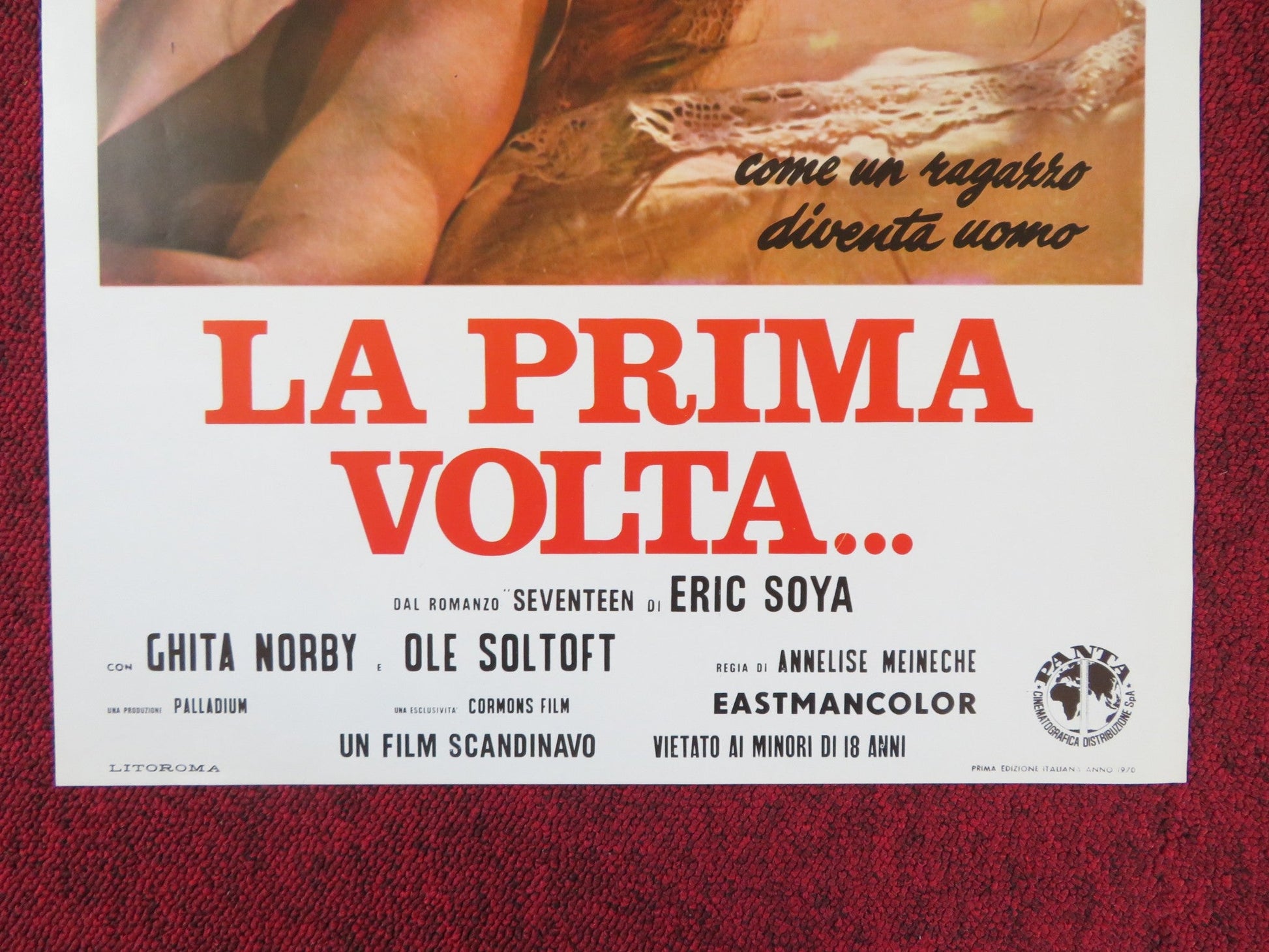 ERIC SOYA'S '17' ITALIAN LOCANDINA POSTER OLE SOLTOFT GHITA NORBY 1970 Rendezvous Cinema Movie posters