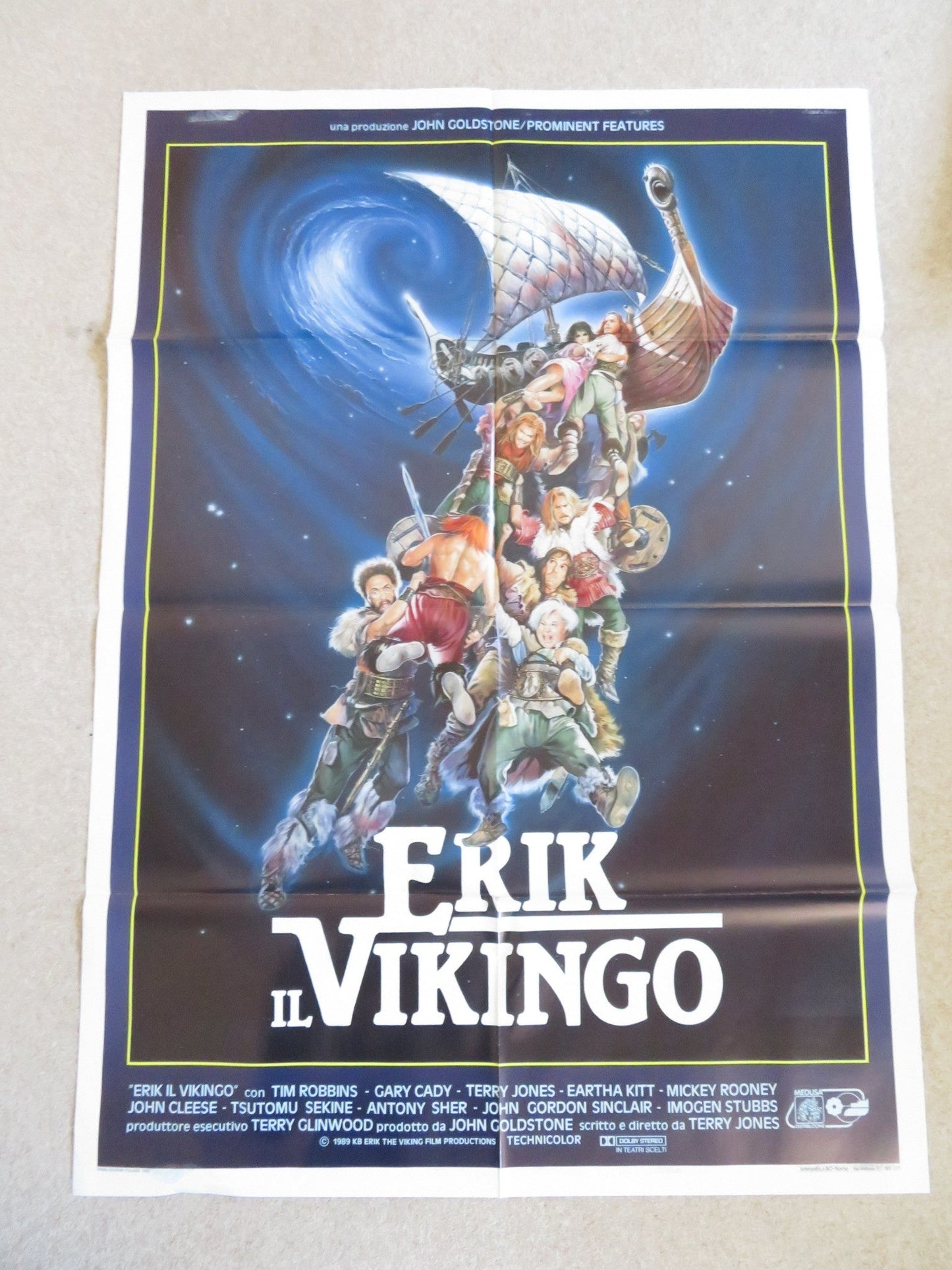 ERIC THE VIKING ITALIAN 2 FOGLIO POSTER TIM ROBBINS MICKEY ROONEY 1989 Rendezvous Cinema Movie posters