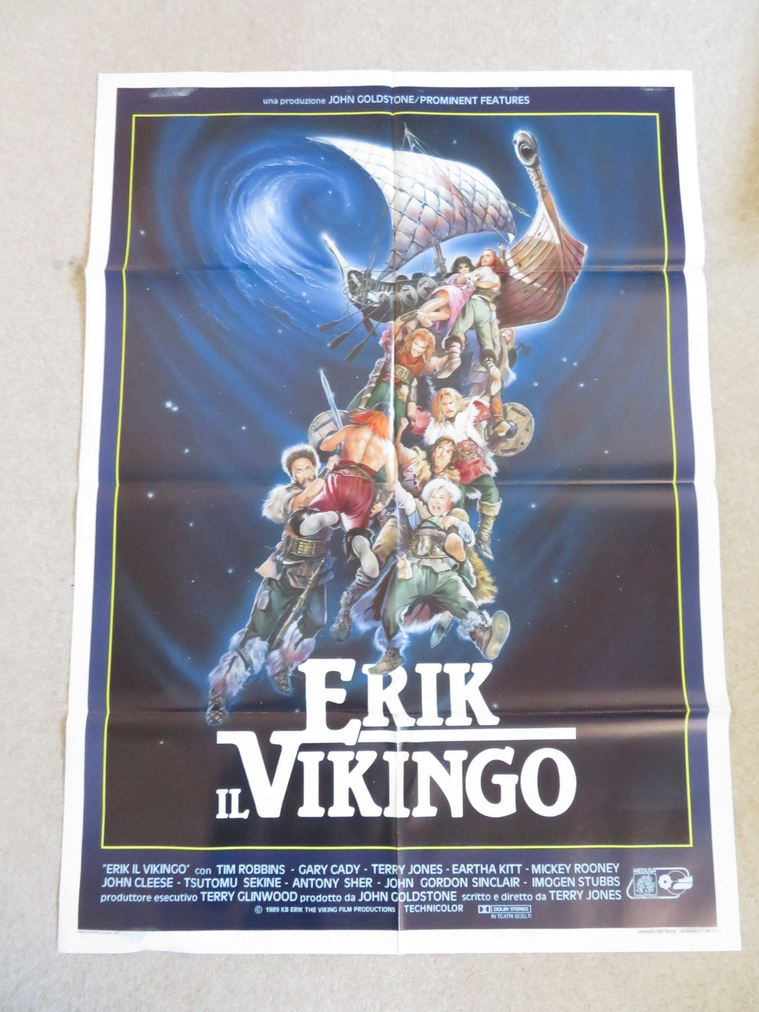 ERIC THE VIKING ITALIAN 2 FOGLIO POSTER TIM ROBBINS MICKEY ROONEY 1989 Rendezvous Cinema Movie posters