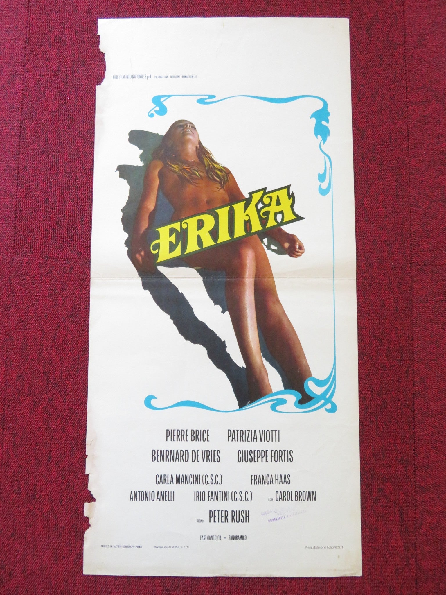 ERIKA - THE PERFORMER ITALIAN LOCANDINA POSTER PIERCE BRICE PATRIZIA VIOTTI 1971 Rendezvous Cinema Movie posters