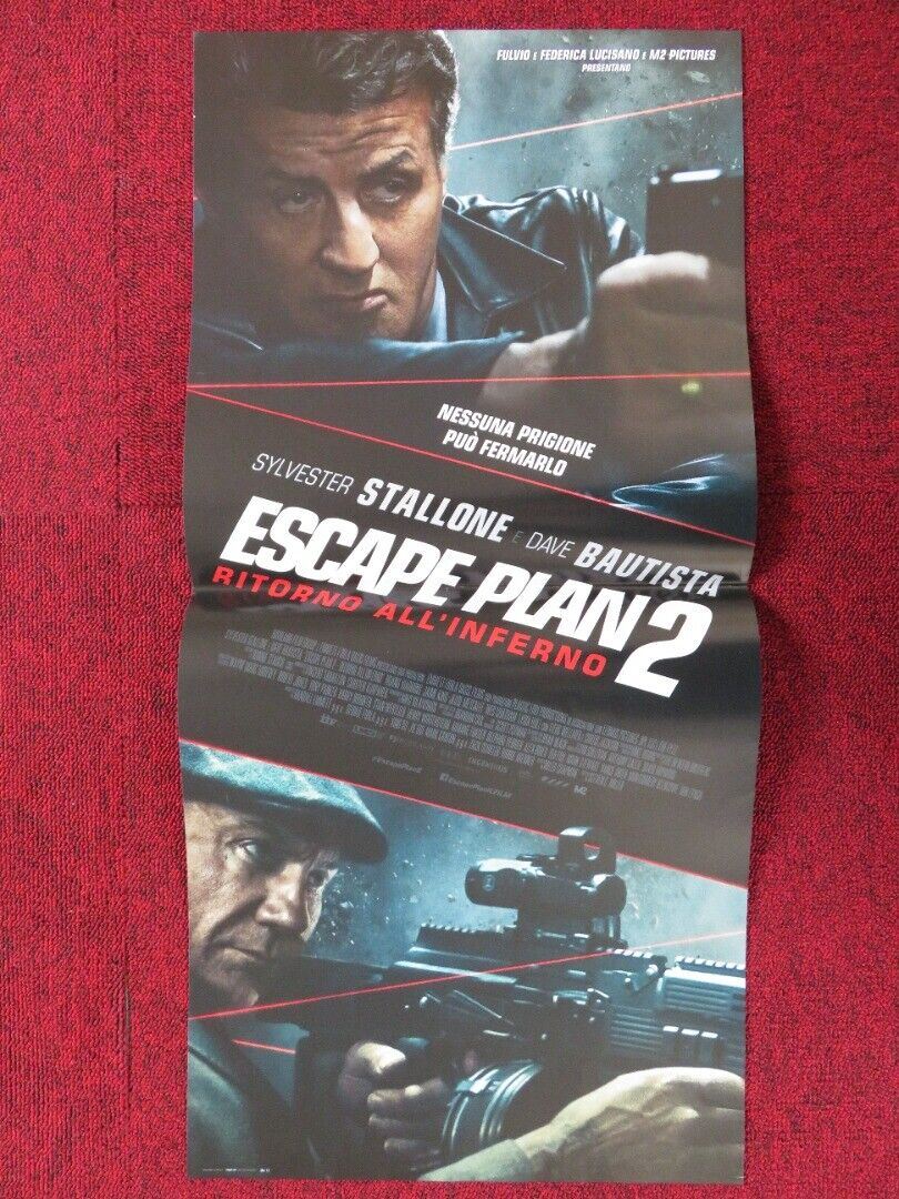 ESCAPE PLAN 2 ITALIAN LOCANDINA (26.5"x12.5") POSTER STALLONE DAVE BAUTISTA 2018 Movie posters