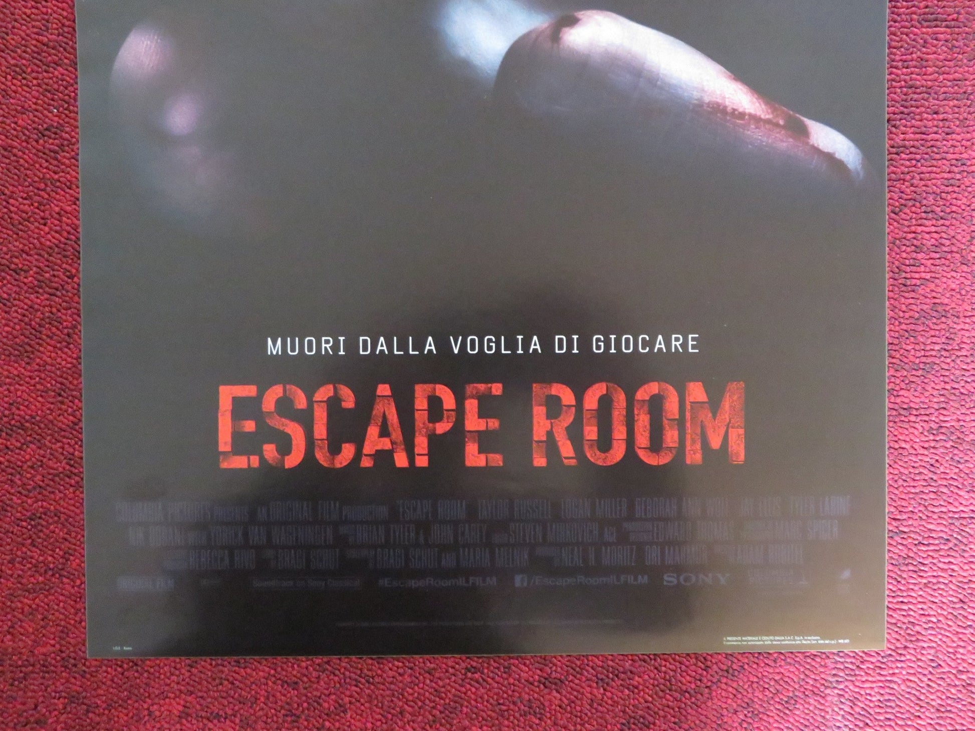 ESCAPE ROOM ITALIAN LOCANDINA POSTER TAYLOR RUSSELL LOGAN MILLER 2019 Rendezvous Cinema Movie posters