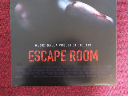 ESCAPE ROOM ITALIAN LOCANDINA POSTER TAYLOR RUSSELL LOGAN MILLER 2019 Rendezvous Cinema Movie posters