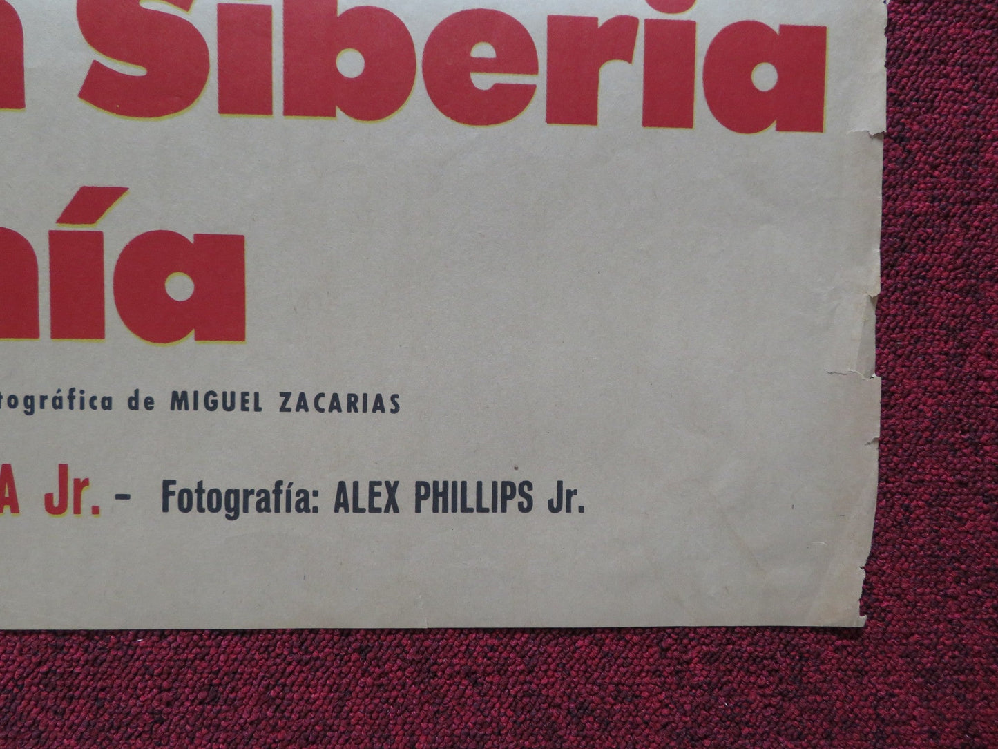 ESPERAME EN SIBERIA VIDA MIA FOLDED MEXICAN POSTER MAURICIO GARCES 1971 Rendezvous Cinema Movie posters