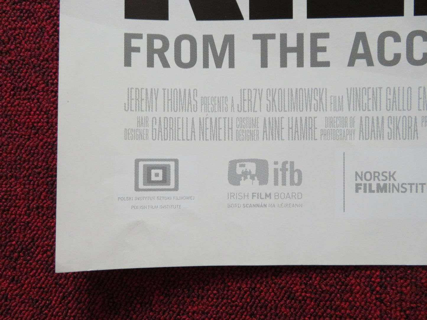 ESSENTIAL KILLING UK QUAD POSTER FOLDED VINCENT GALLLO 2010 Rendezvous Cinema Movie posters