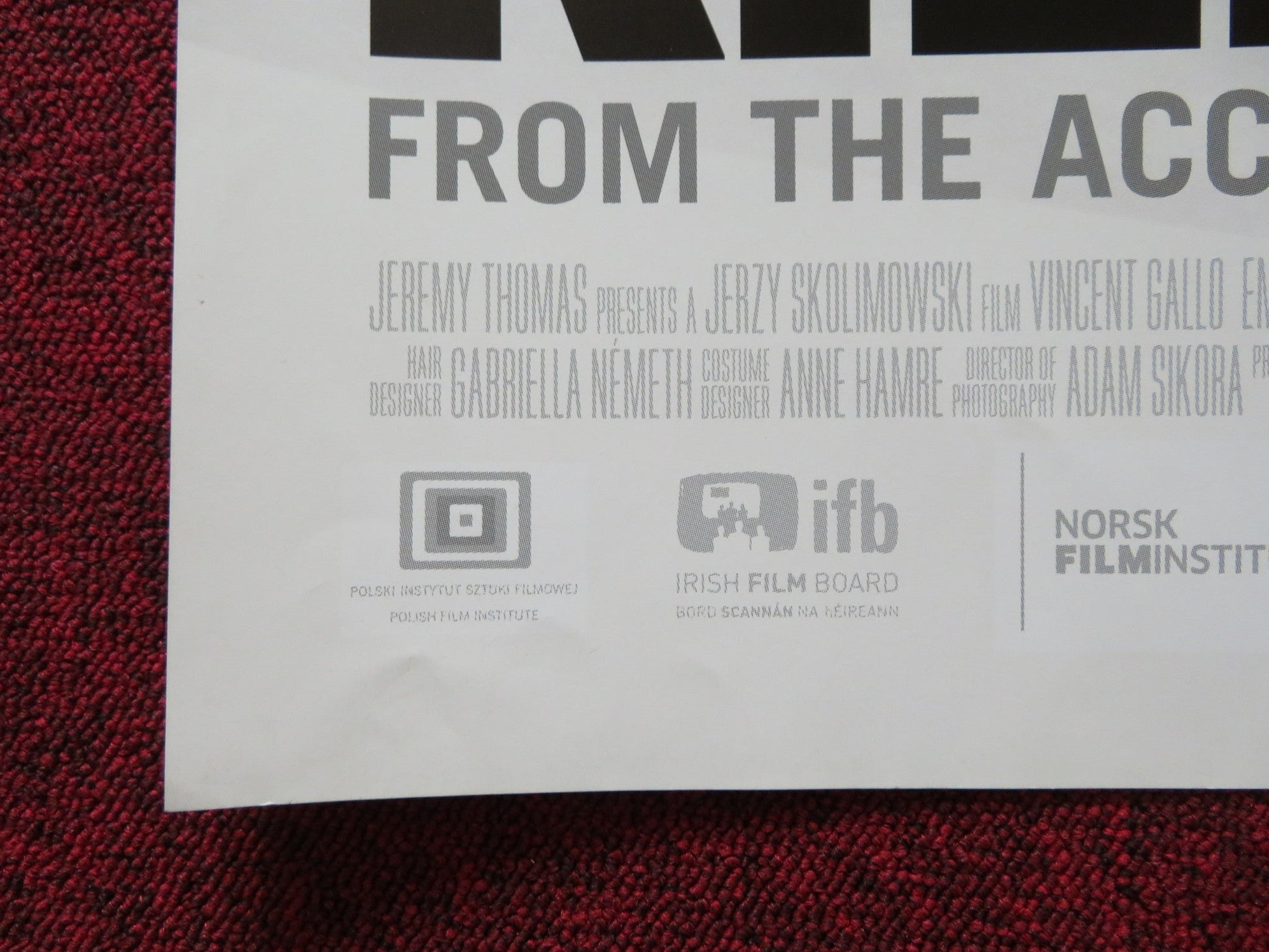 ESSENTIAL KILLING UK QUAD POSTER FOLDED VINCENT GALLLO 2010 Rendezvous Cinema Movie posters