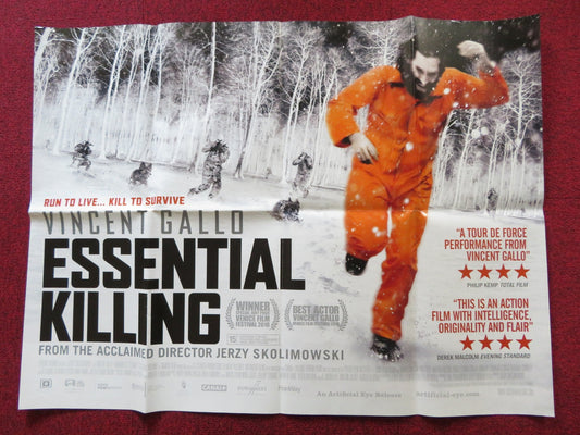 ESSENTIAL KILLING UK QUAD POSTER FOLDED VINCENT GALLLO 2010 Rendezvous Cinema Movie posters