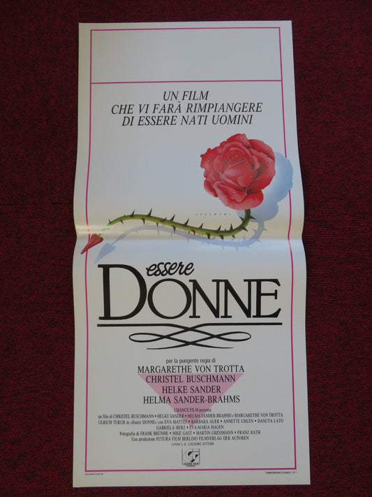 ESSERE DONNE ITALIAN LOCANDINA (27.5"x13") POSTER ULRICH TUKUR EVA MATTES 1988 Rendezvous Cinema Movie posters