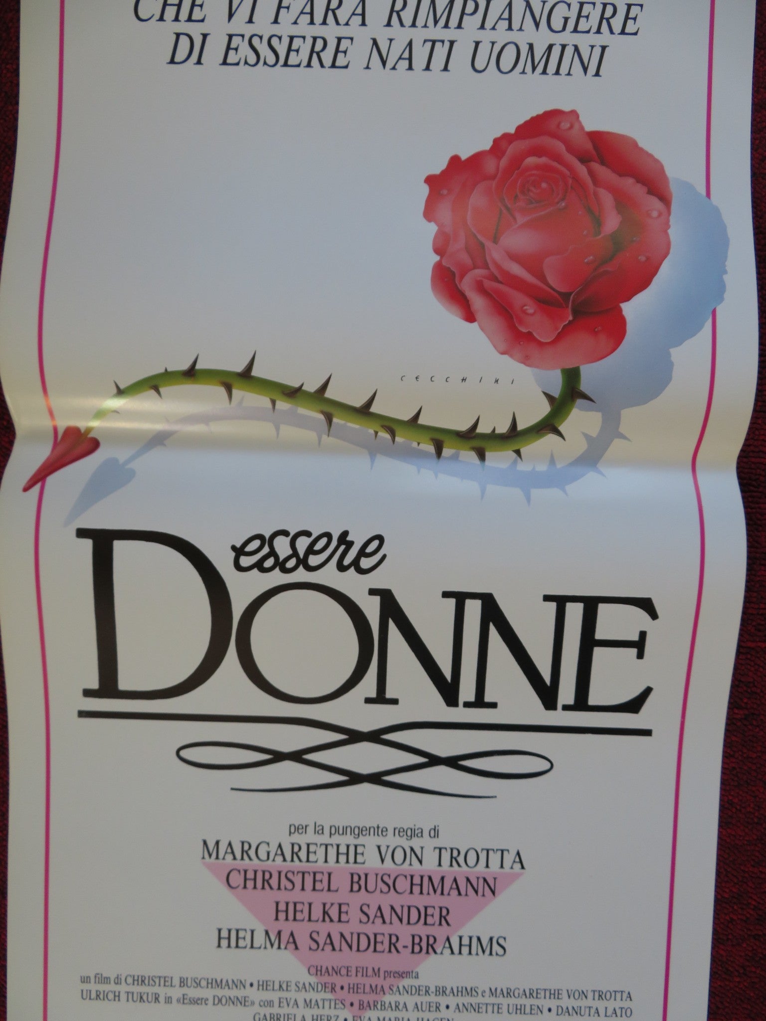 ESSERE DONNE ITALIAN LOCANDINA (27.5"x13") POSTER ULRICH TUKUR EVA MATTES 1988 Rendezvous Cinema Movie posters