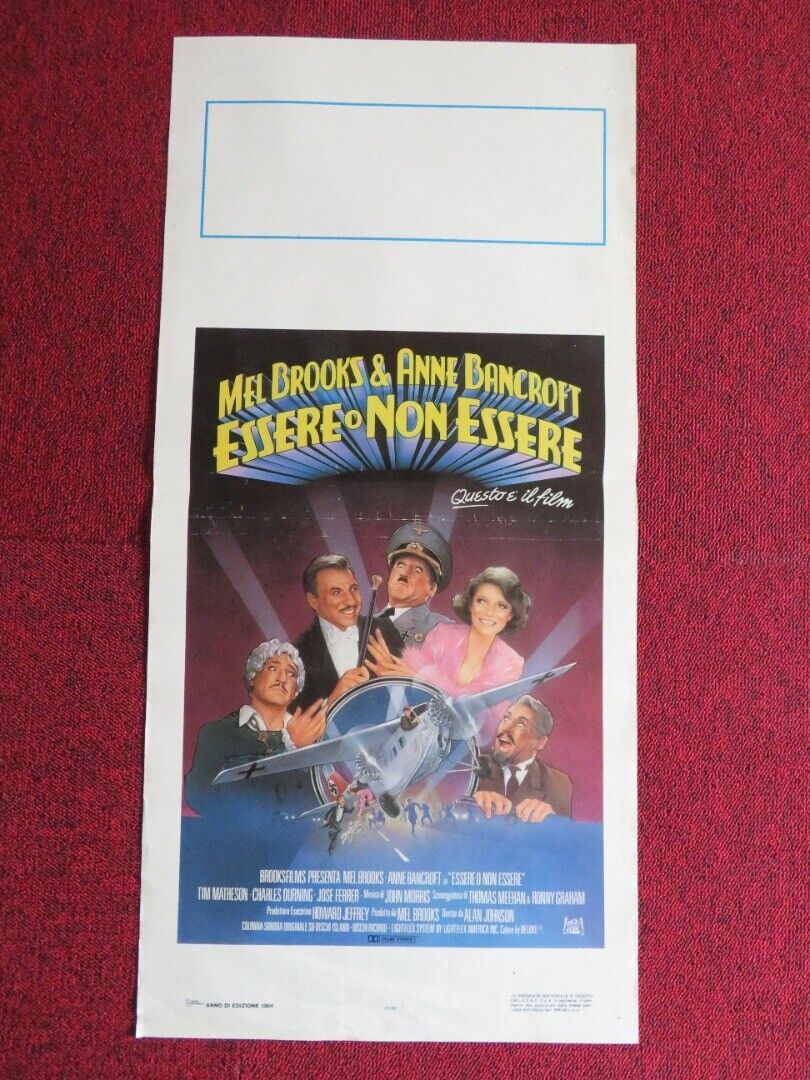 ESSERE O NON ESSERE ITALIAN LOCANDINA (27.5"x13.5") POSTER MEL BROOKS 1983 Movie posters