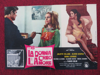 ET LA FEMME CREA L'AMOUR ITALIAN FOTOBUSTA POSTER JULIETTE VILLARD 1966 Rendezvous Cinema Movie posters