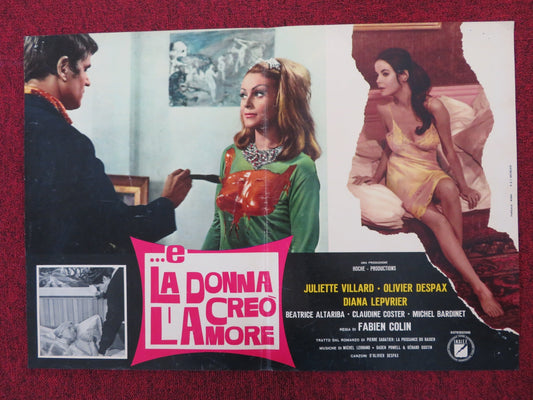 ET LA FEMME CREA L'AMOUR ITALIAN FOTOBUSTA POSTER JULIETTE VILLARD 1966 Rendezvous Cinema Movie posters