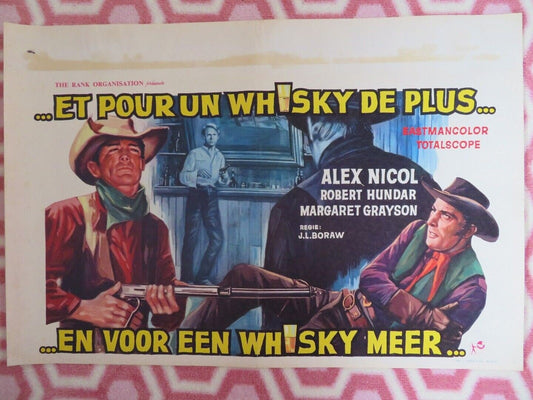 ET POUR UN WHISKY DE PLUS / Cavalca e uccidi BELGIUM (14"x 21") POSTER 1964 Movie posters