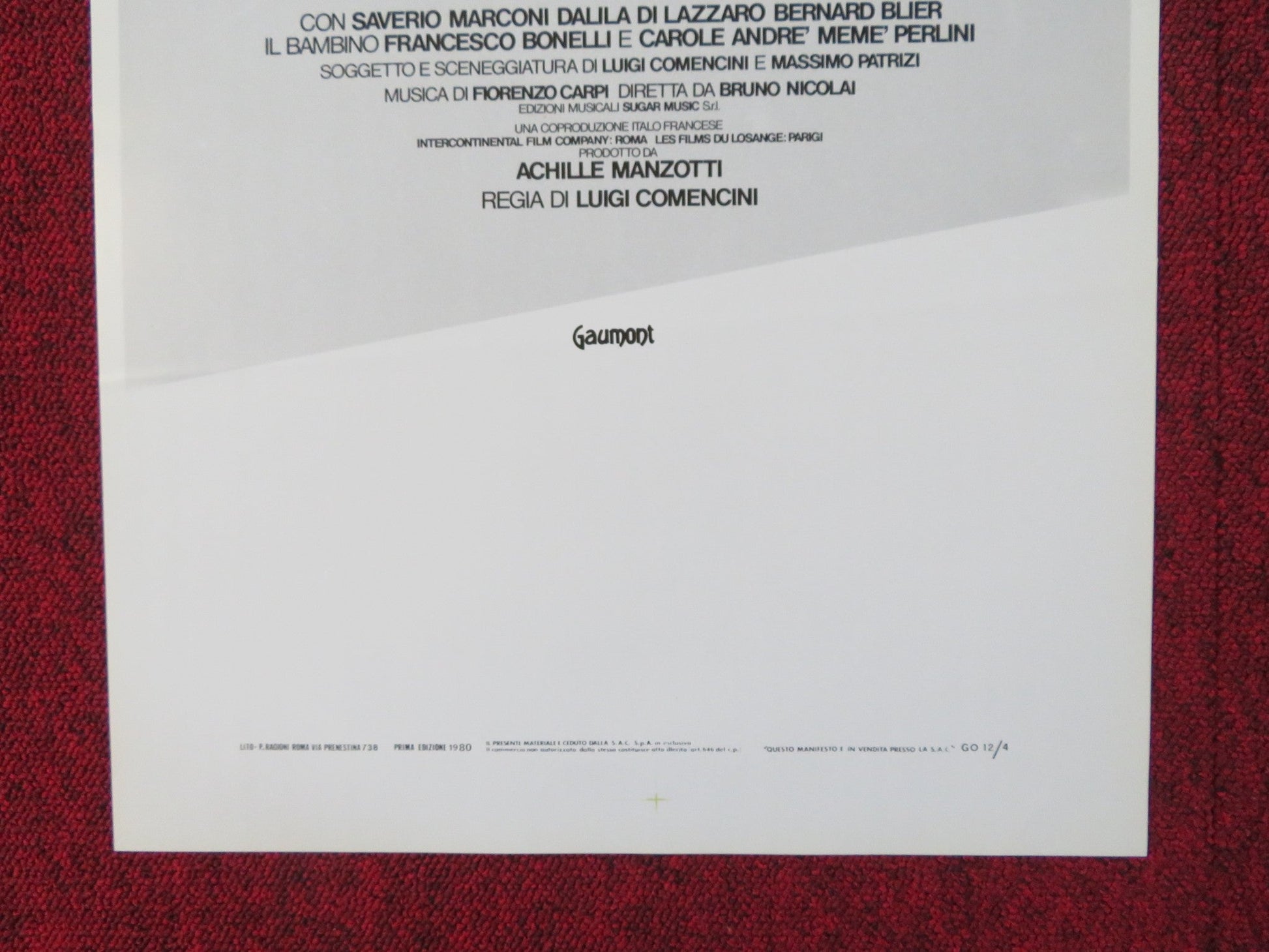EUGENIO ITALIAN LOCANDINA POSTER SAVERIO MARCONI FRANCESCO BONELLI 1980 Rendezvous Cinema Movie posters
