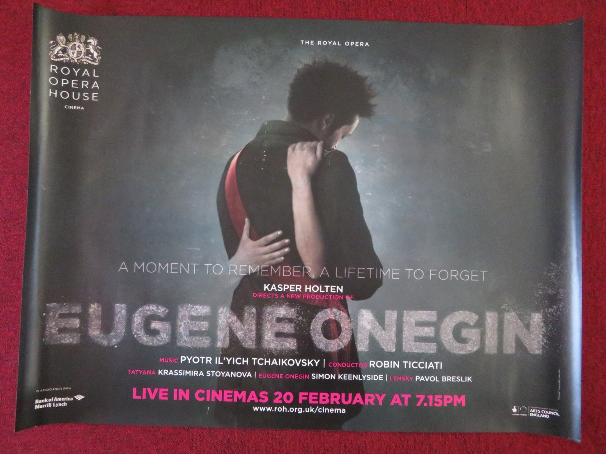 EUGUNE ONEGIN UK QUAD (30"x 40") ROLLED POSTER ROYAL OPERA SIMON KEENLYSIDE 2012 Rendezvous Cinema Movie posters