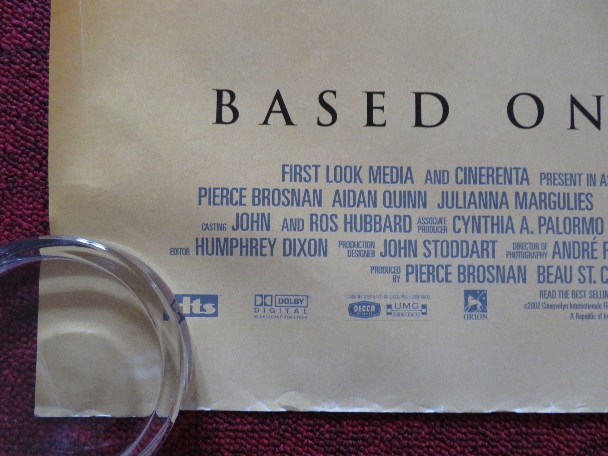 EVELYN UK QUAD (30"x 40") ROLLED POSTER PIERCE BROSNAN SOPHIE VAVASSEUR 2002 Rendezvous Cinema Movie posters