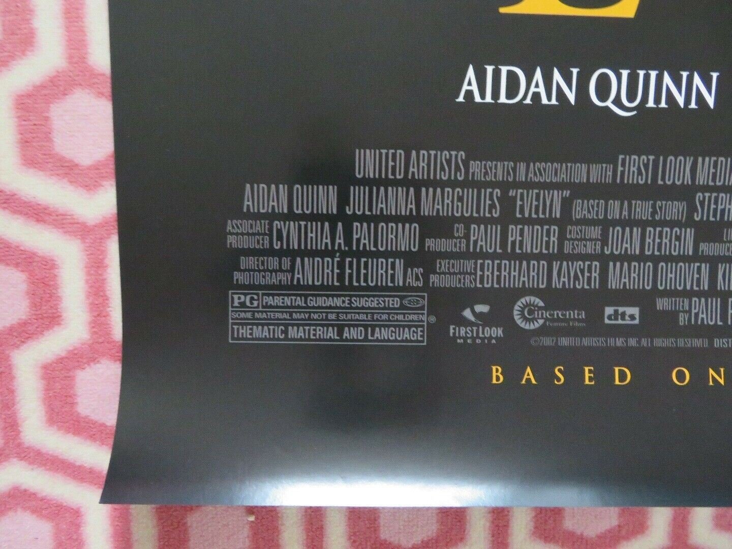 EVELYN US ONE SHEET ROLLED POSTER PIERCE BROSNAN AIDAN QUINN 2002 Rendezvous Cinema Movie posters