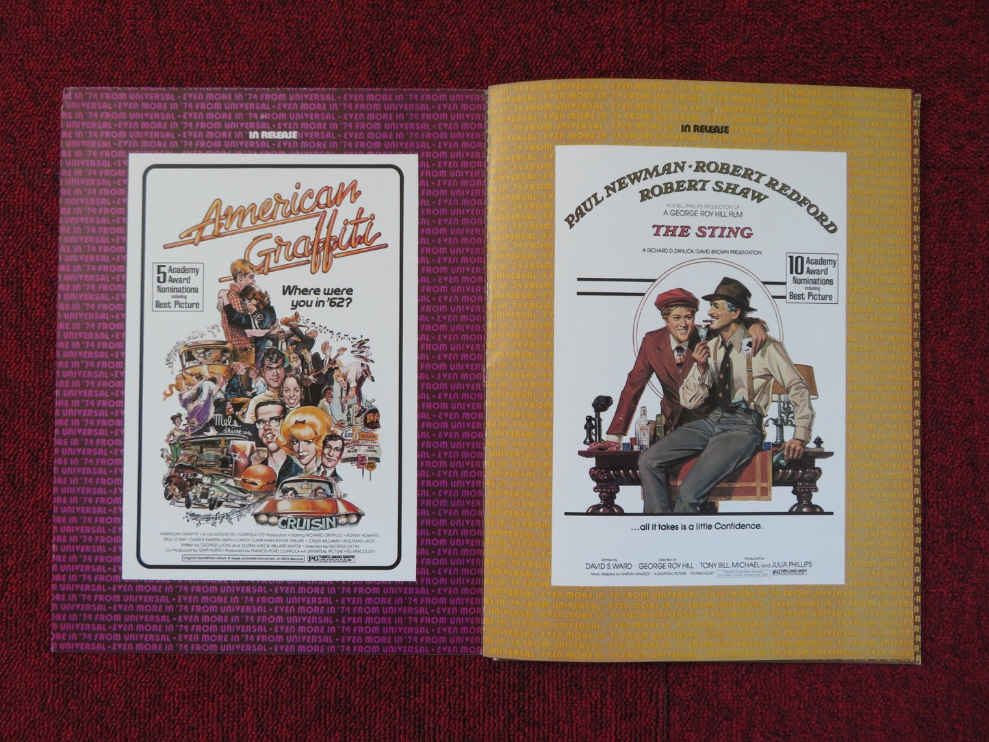 EVEN MORE IN '74... FROM UNIVERSAL - 1974 YEAR BOOK MCA UNIVERSAL PICTURES Rendezvous Cinema Movie posters