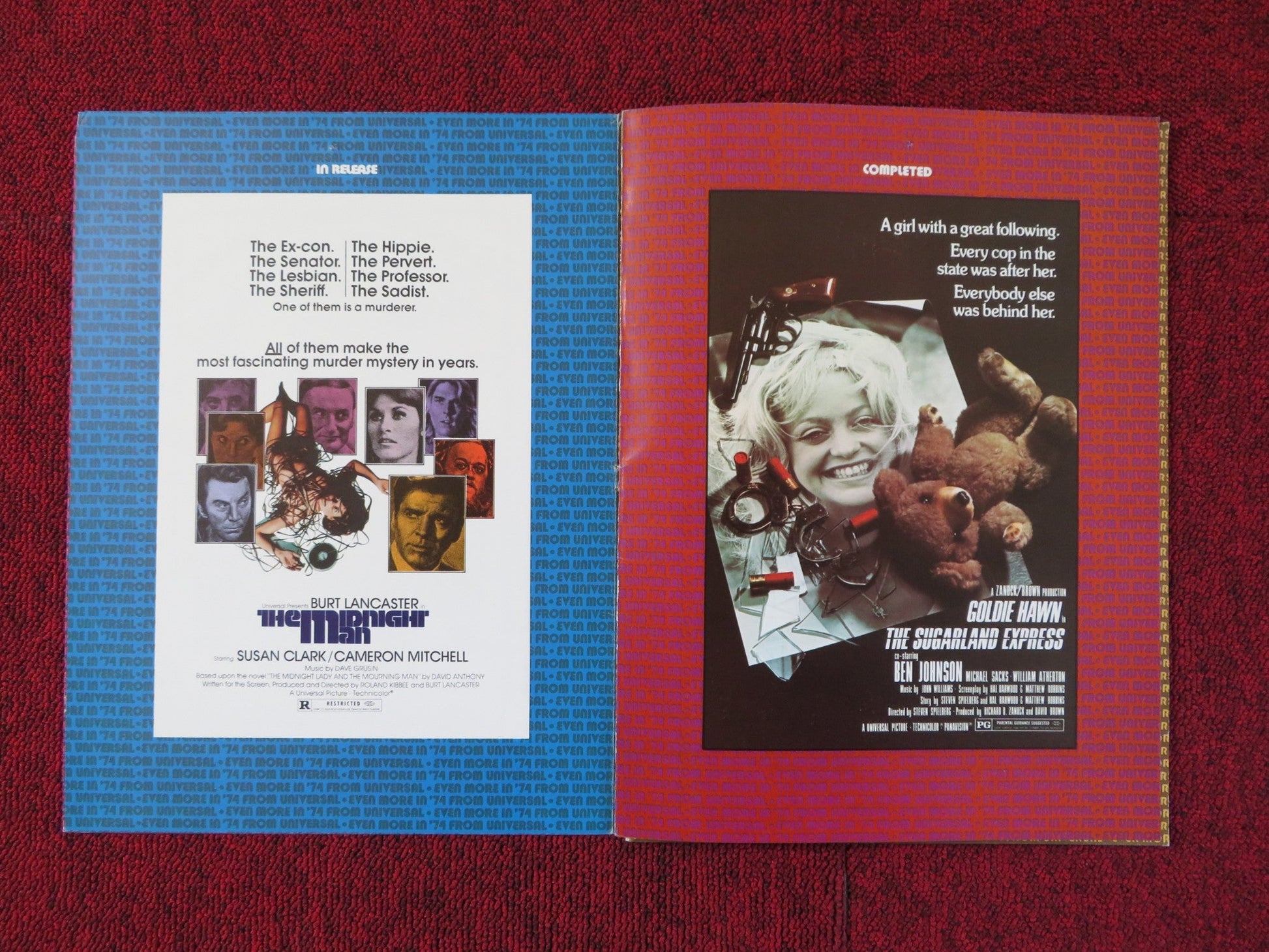 EVEN MORE IN '74... FROM UNIVERSAL - 1974 YEAR BOOK MCA UNIVERSAL PICTURES Rendezvous Cinema Movie posters