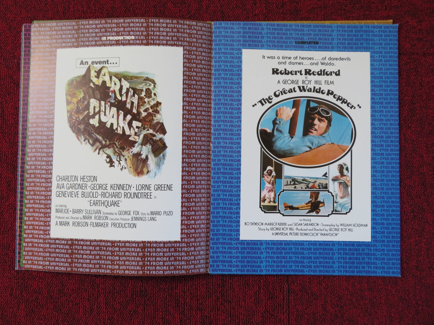 EVEN MORE IN '74... FROM UNIVERSAL - 1974 YEAR BOOK MCA UNIVERSAL PICTURES Rendezvous Cinema Movie posters