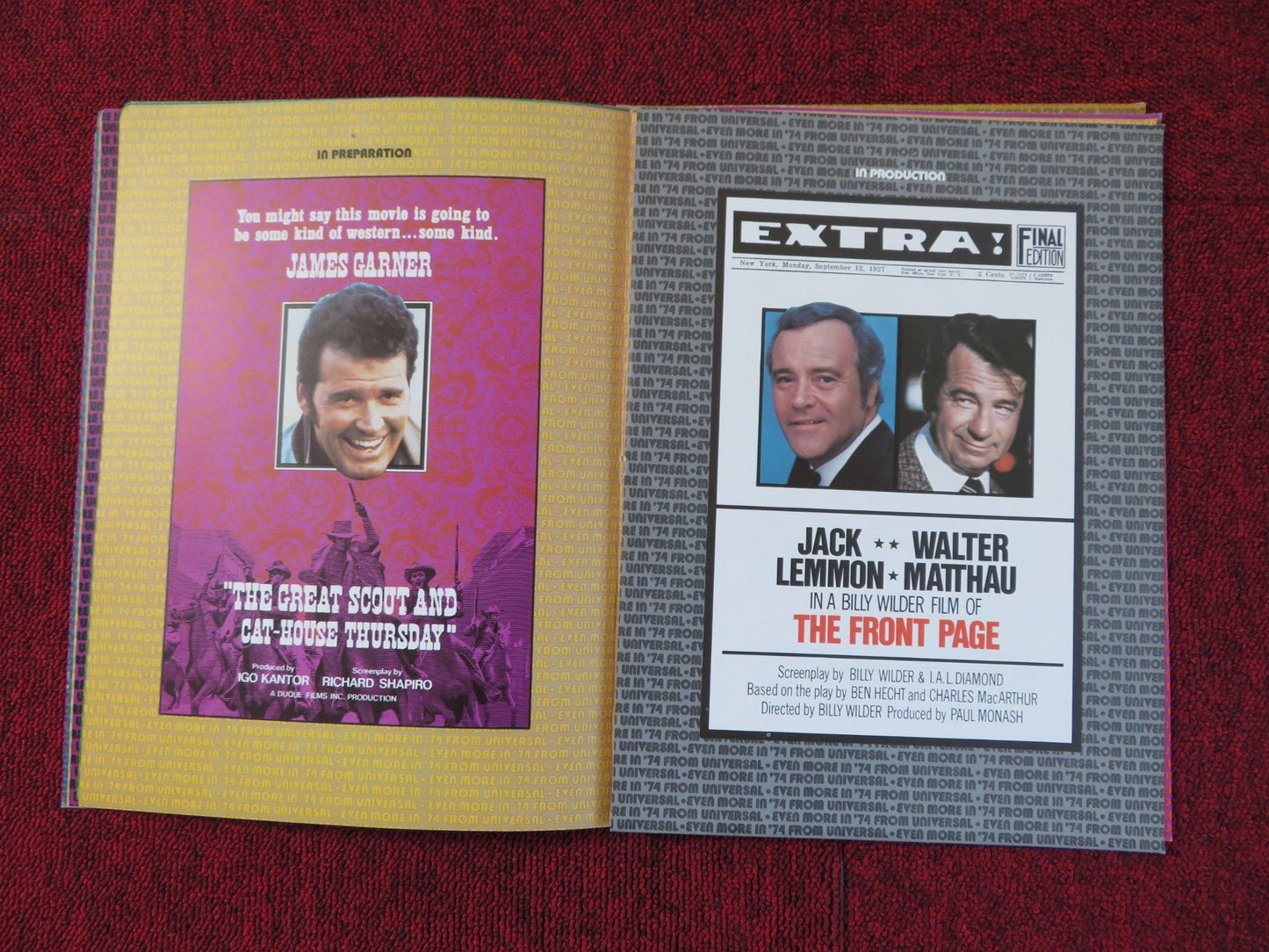 EVEN MORE IN '74... FROM UNIVERSAL - 1974 YEAR BOOK MCA UNIVERSAL PICTURES Rendezvous Cinema Movie posters