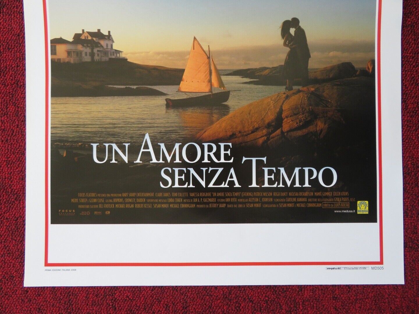 EVENING ITALIAN LOCANDINA (27.5"x13") POSTER VANESSA REDGRAVE 2008 Movie posters