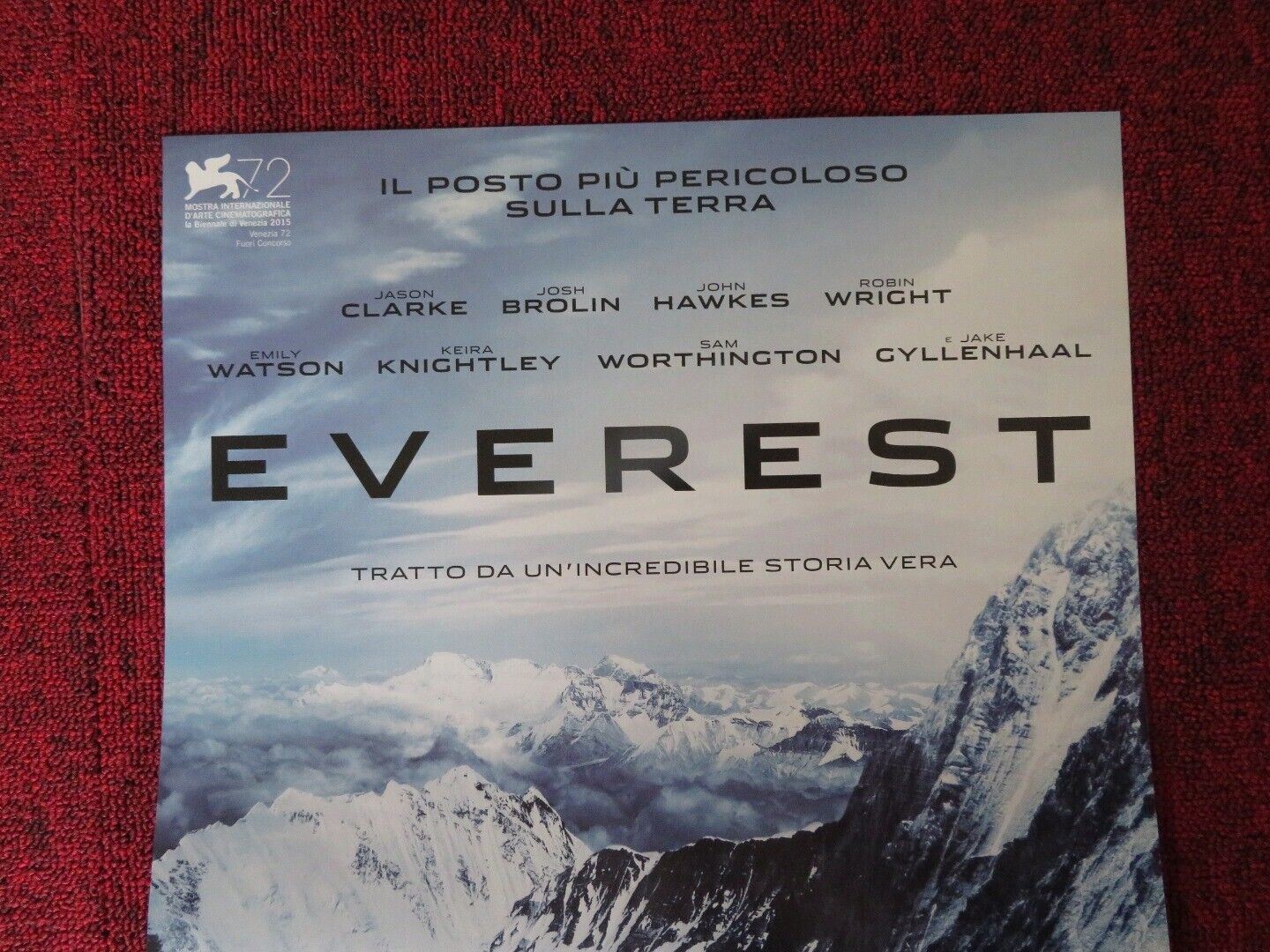 EVEREST ITALIAN LOCANDINA (26.5"x12.5") POSTER JASON CLARKE JOSH BROLIN 2015 - Rendezvous Cinema