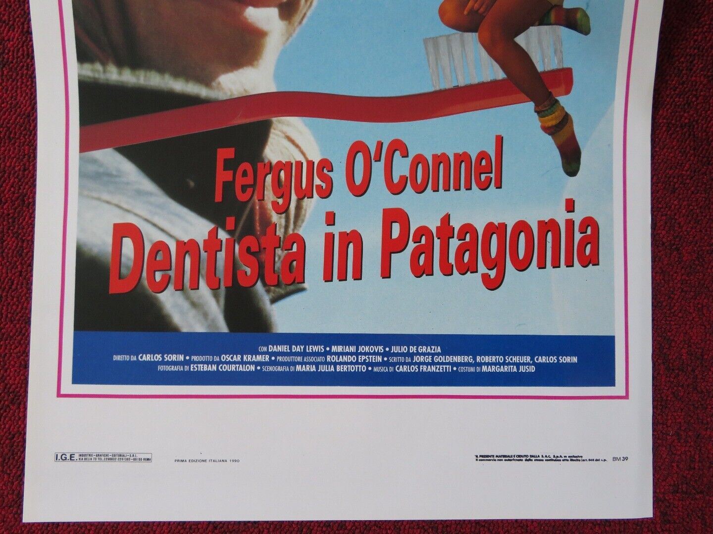 EVERSMILE NEW JERSEY ITALIAN LOCANDINA (27.5"x13") POSTER DANIEL DAY LEWIS 1990 Movie posters