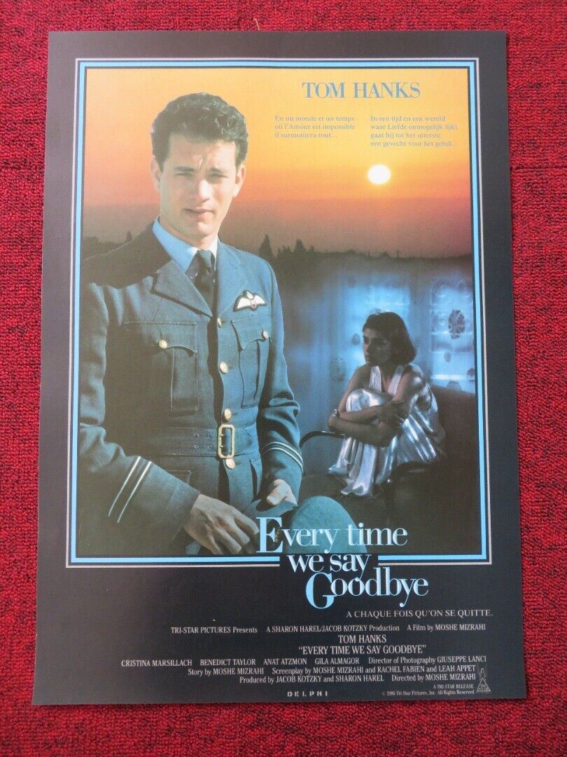 EVERY TIME WE SAY GOODBYE FRENCH (13.5"x 19") POSTER TOM HANKS MARSILLACH 1986 Movie posters