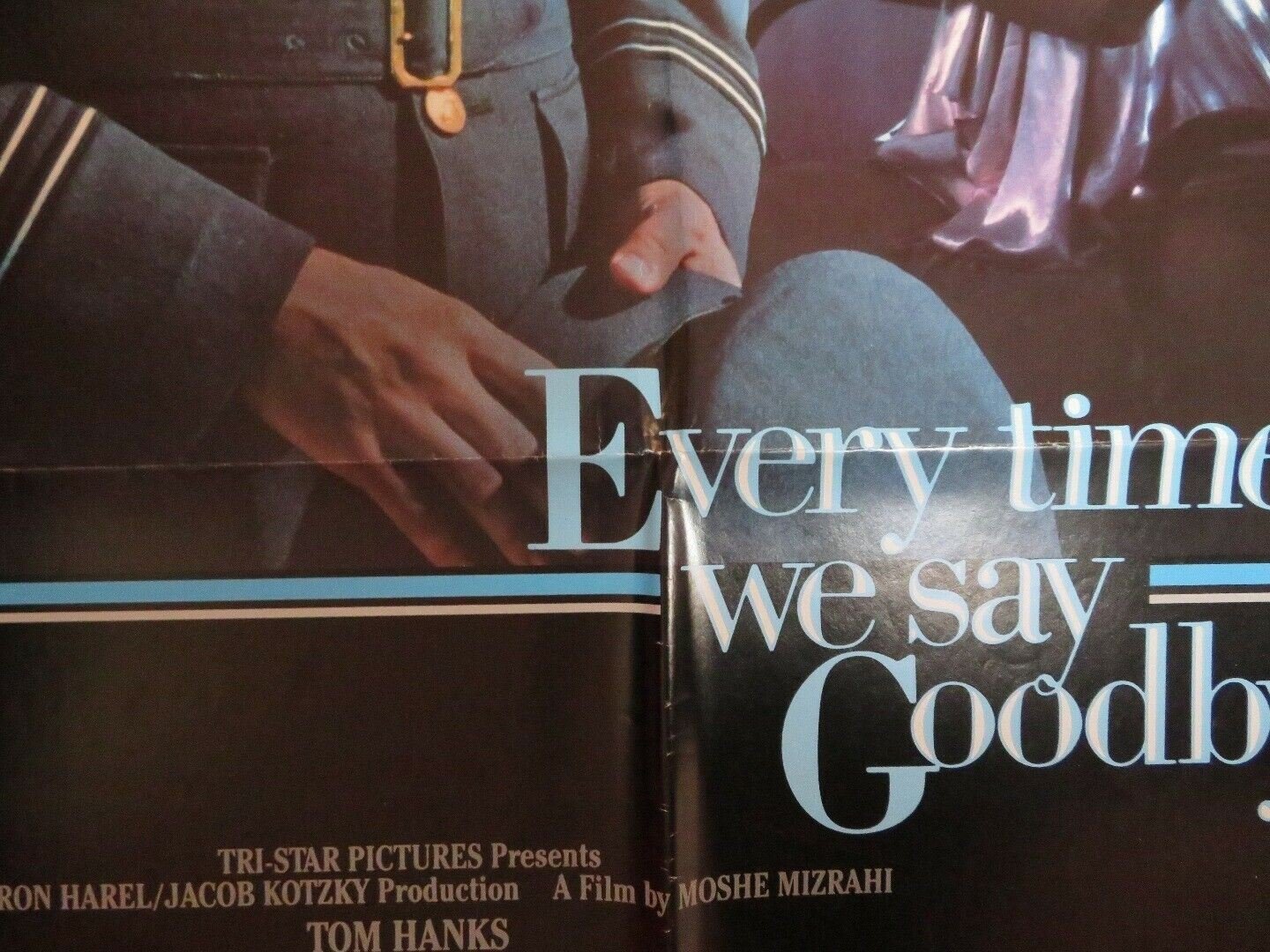 EVERY TIME WE SAY GOODBYE US ONE SHEET POSTER TOM HANKS 1987 Movie posters