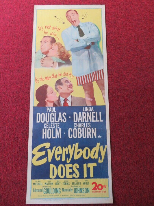 EVERYBODY DOES IT US INSERT (14"x 36") POSTER PAUL DOUGLAD LINDA DARNELL 1949 - Rendezvous Cinema