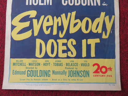 EVERYBODY DOES IT US INSERT (14"x 36") POSTER PAUL DOUGLAD LINDA DARNELL 1949 - Rendezvous Cinema