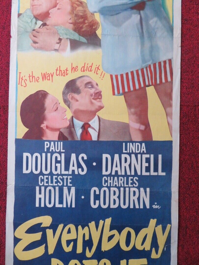 EVERYBODY DOES IT US INSERT (14"x 36") POSTER PAUL DOUGLAD LINDA DARNELL 1949 - Rendezvous Cinema