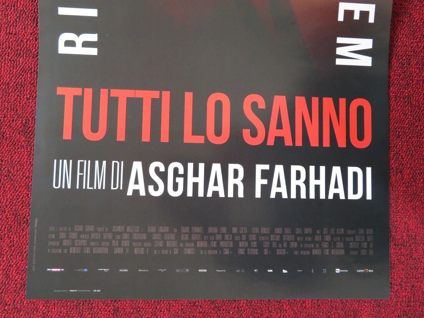 EVERYBODY KNOWS ITALIAN LOCANDINA (26.5"x12.5") POSTER PENELOPE CRUZ 2018 Movie posters