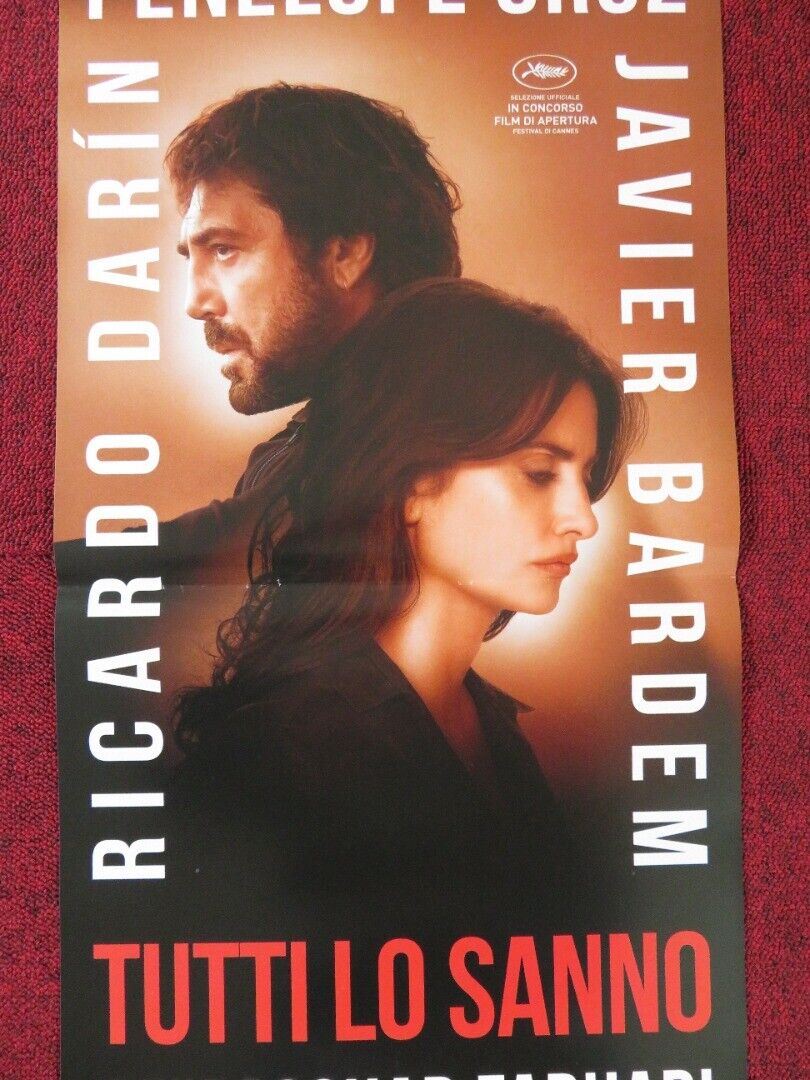 EVERYBODY KNOWS ITALIAN LOCANDINA (26.5"x12.5") POSTER PENELOPE CRUZ 2018 Movie posters