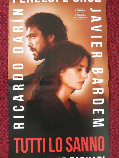 EVERYBODY KNOWS ITALIAN LOCANDINA (26.5"x12.5") POSTER PENELOPE CRUZ 2018 Movie posters